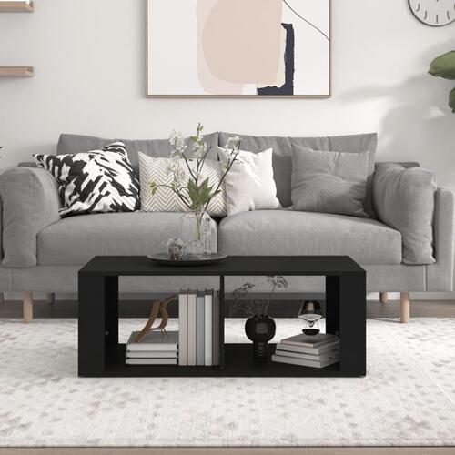 Sofabord 100x50x36 cm konstrueret træ sort