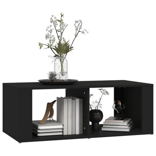 Sofabord 100x50x36 cm konstrueret træ sort
