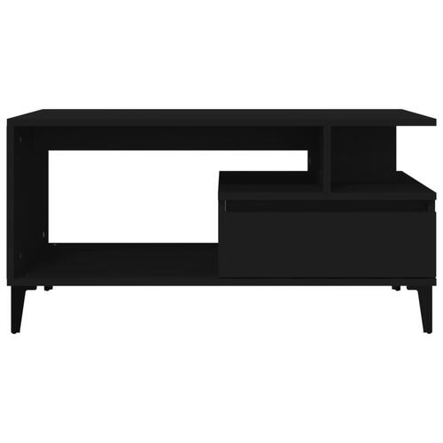 Sofabord 90x49x45 cm konstrueret træ sort