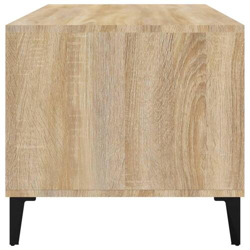 Sofabord 90x49x45 cm konstrueret træ sonoma-eg