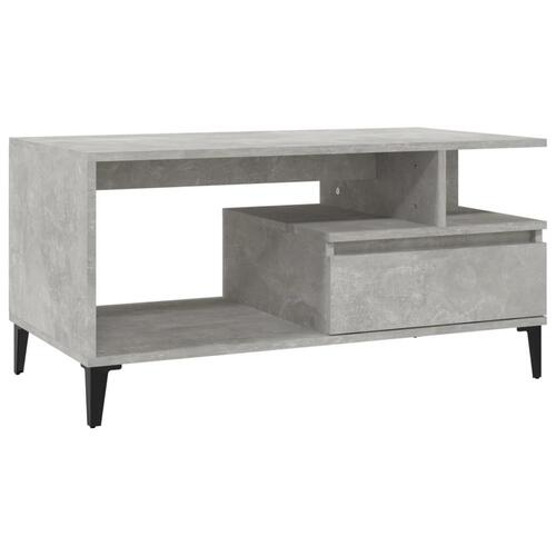 Sofabord 90x49x45 cm konstrueret træ betongrå