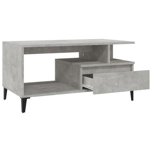 Sofabord 90x49x45 cm konstrueret træ betongrå