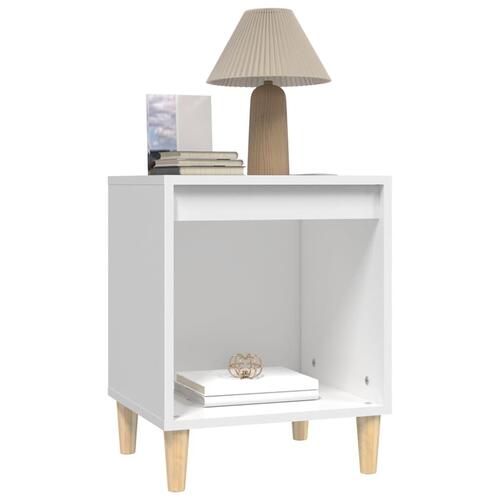 Sengeborde 2 stk. 40x35x50 cm hvid