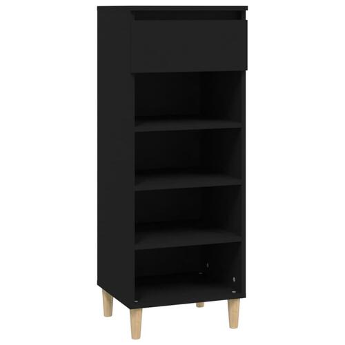 Skoreol 40x36x105 cm konstrueret træ sort