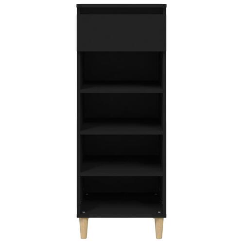 Skoreol 40x36x105 cm konstrueret træ sort