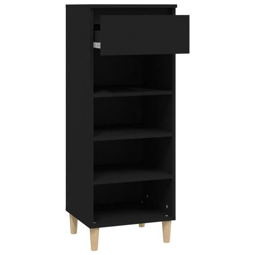 Skoreol 40x36x105 cm konstrueret træ sort