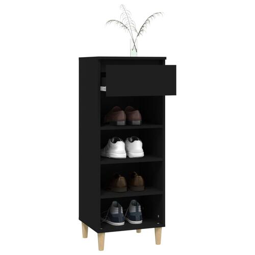 Skoreol 40x36x105 cm konstrueret træ sort