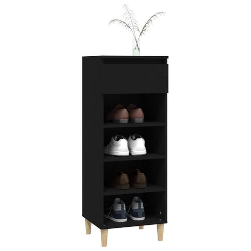 Skoreol 40x36x105 cm konstrueret træ sort