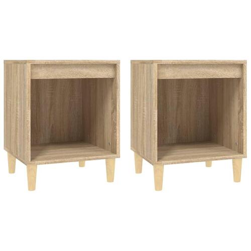 Sengeborde 2 stk. 40x35x50 cm sonoma-eg