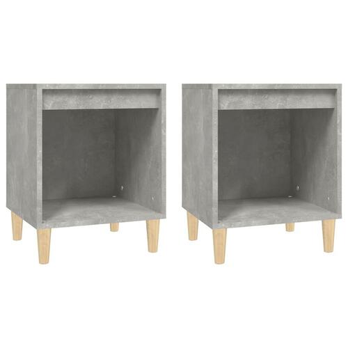Sengebord 40x35x50 cm 2 stk. betongrå