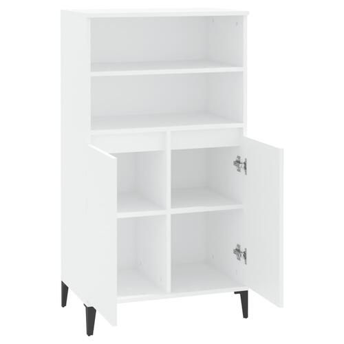 Skab 60x36x110 cm konstrueret træ hvid