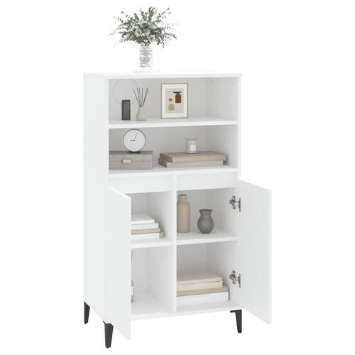 Skab 60x36x110 cm konstrueret træ hvid