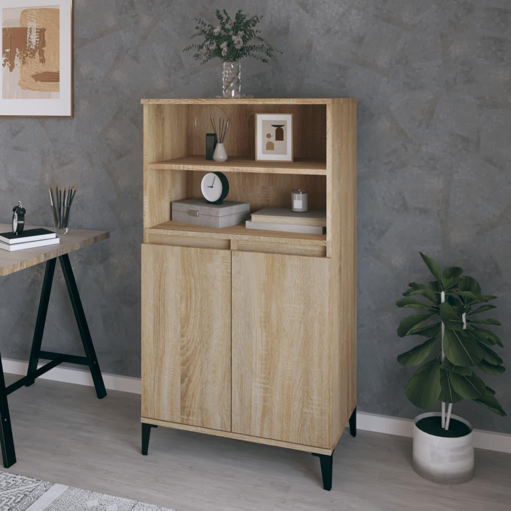 Skab 60x36x110 cm konstrueret træ Sonoma-eg