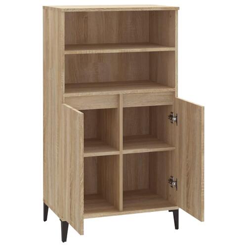 Skab 60x36x110 cm konstrueret træ Sonoma-eg