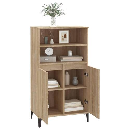 Skab 60x36x110 cm konstrueret træ Sonoma-eg