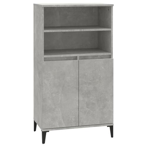 Skab 60x36x110 cm konstrueret træ Betongrå