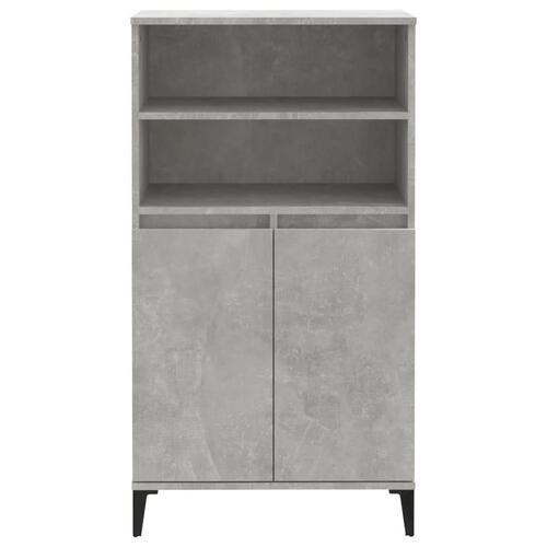 Skab 60x36x110 cm konstrueret træ Betongrå