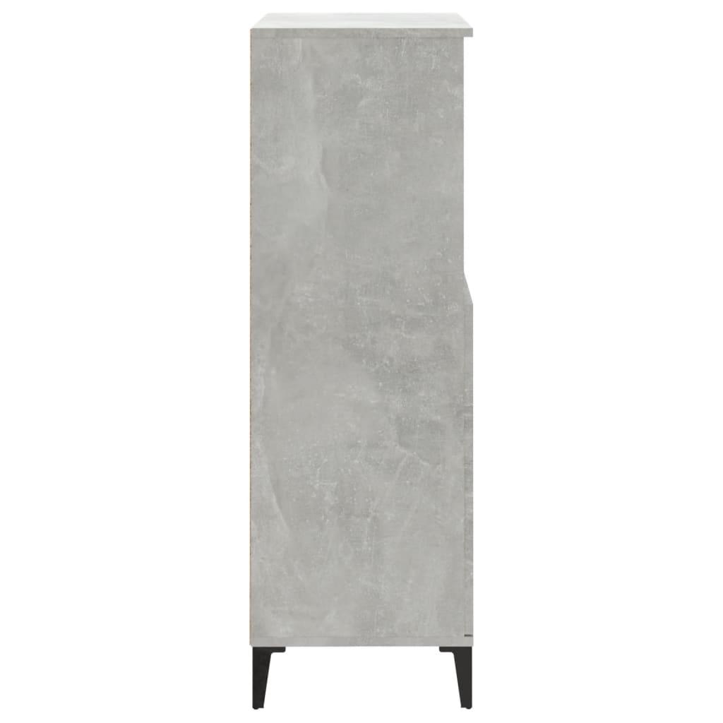 Skab 60x36x110 cm konstrueret træ Betongrå