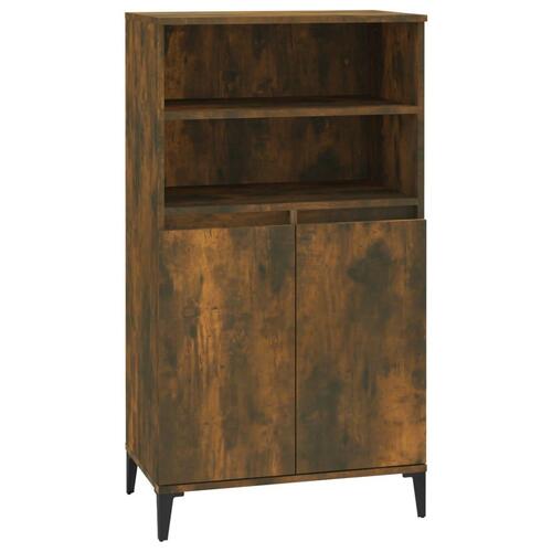 Skab 60x36x110 cm konstrueret træ Røget egetræ