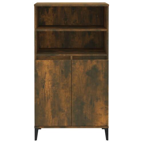 Skab 60x36x110 cm konstrueret træ Røget egetræ