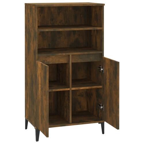 Skab 60x36x110 cm konstrueret træ Røget egetræ