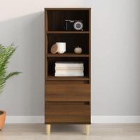 Skab 40x36x110 cm konstrueret træ brun egetræsfarve