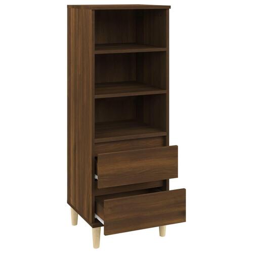 Skab 40x36x110 cm konstrueret træ brun egetræsfarve