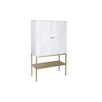 Skænk Gylden Metal Hvid Mangotræ (91 x 44 x 152 cm)
