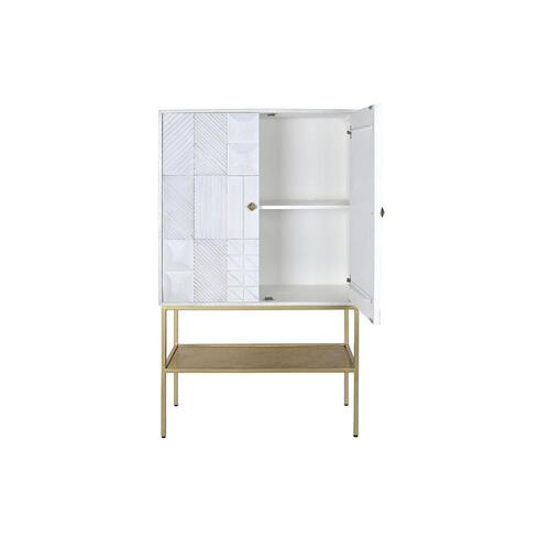 Skænk Gylden Metal Hvid Mangotræ (91 x 44 x 152 cm)