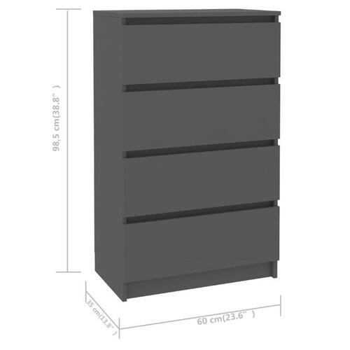Skænk 60x35x98,5 cm konstrueret træ grå
