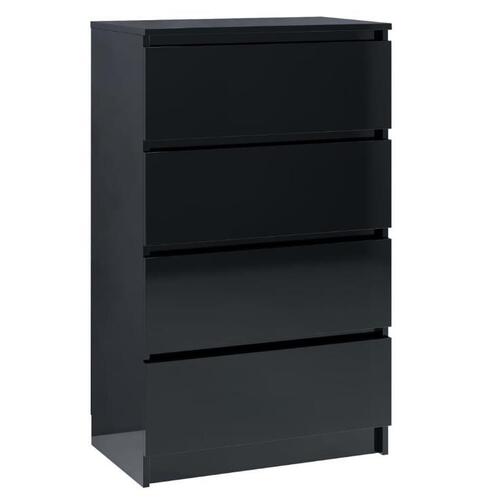 Skænk 60x35x98,5 cm spånplade sort højglans