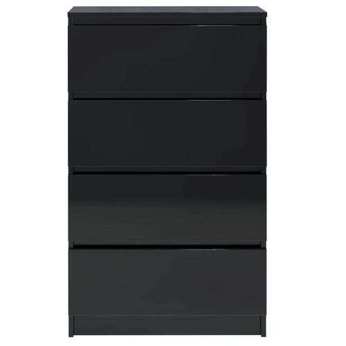 Skænk 60x35x98,5 cm spånplade sort højglans