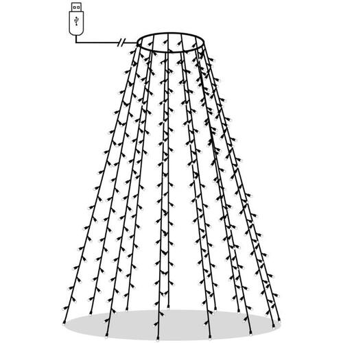 Lysnet til juletræ 180 lysdioder 180 cm