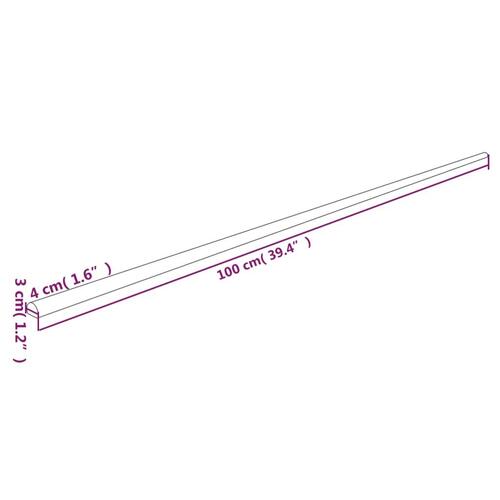 Hjørnebeskytter 4x3x100 cm PU gul og sort