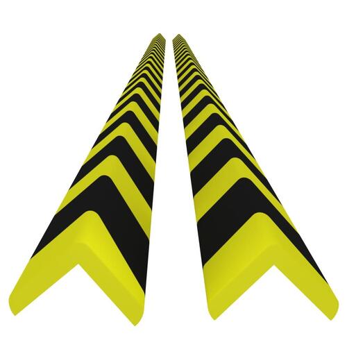 Hjørnebeskyttere 2 stk. 4,5x4,5x104 cm PU gul og sort