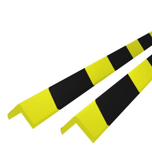 Hjørnebeskyttere 2 stk. 4,5x4,5x104 cm PU gul og sort