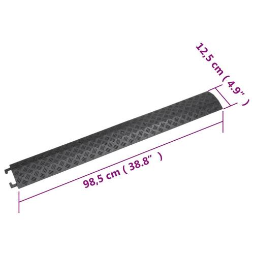 Kabelbeskyttere 2 stk. 98,5 cm ramper sort