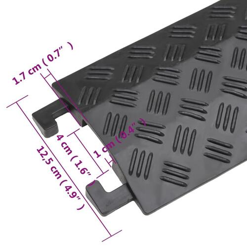 Kabelbeskyttere 2 stk. 98,5 cm ramper sort