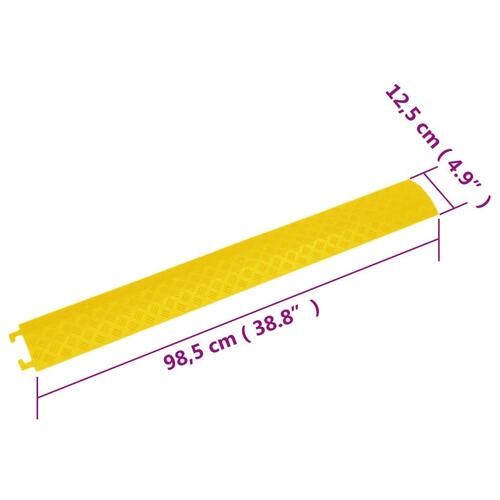 Kabelbeskyttere 2 stk. 98,5 cm ramper gul