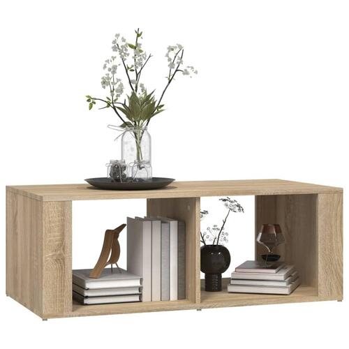 Sofabord 100x50x36 cm konstrueret træ sonoma-eg