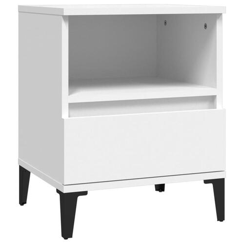 Sengebord 40x35x50 cm hvid