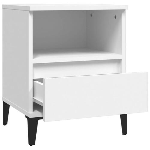 Sengebord 40x35x50 cm hvid