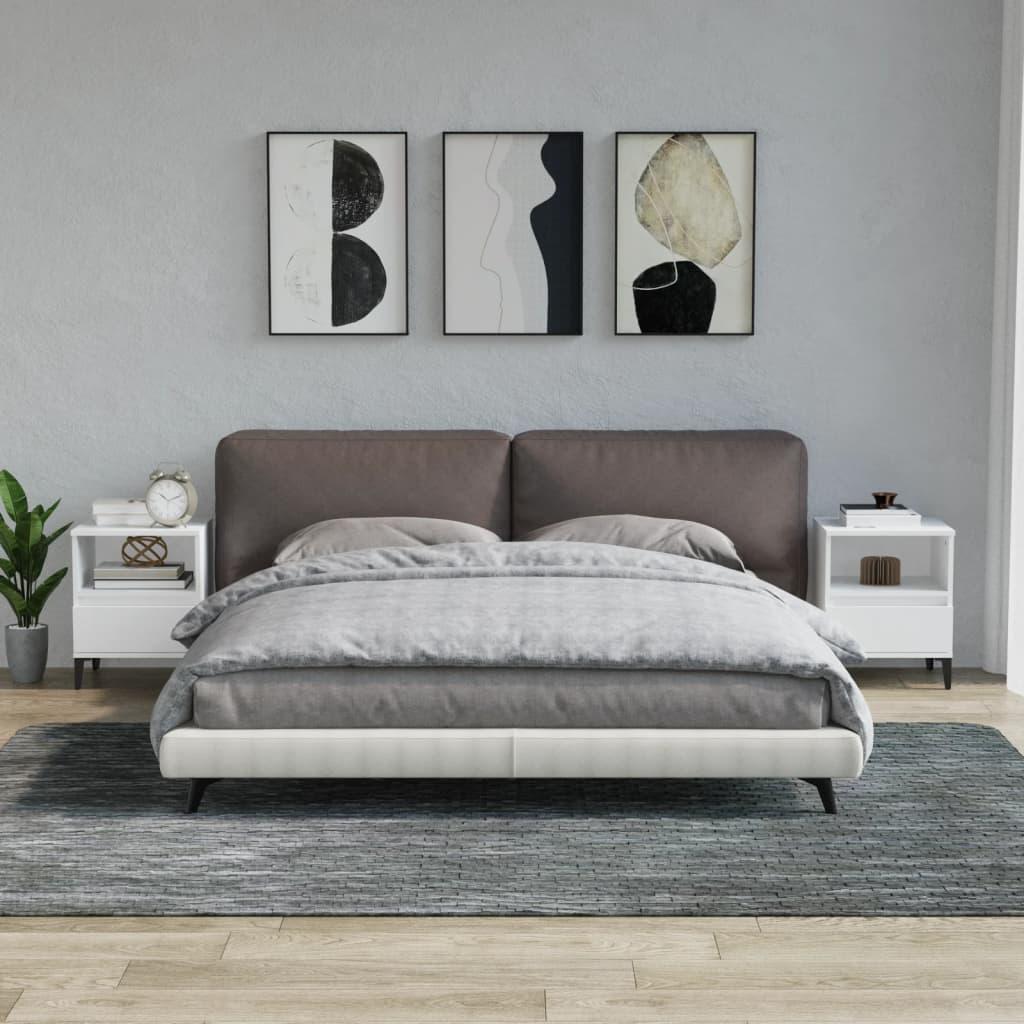 Sengeborde 2 stk. 40x35x50 cm hvid