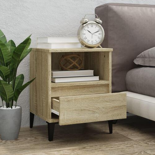 Sengeborde 2 stk. 40x35x50 cm sonoma-eg