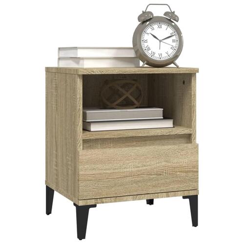 Sengeborde 2 stk. 40x35x50 cm sonoma-eg