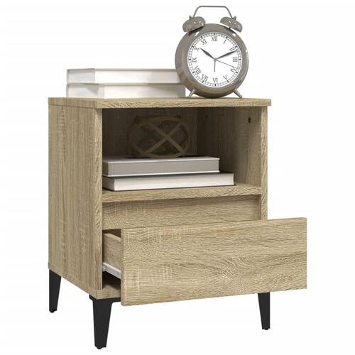 Sengeborde 2 stk. 40x35x50 cm sonoma-eg