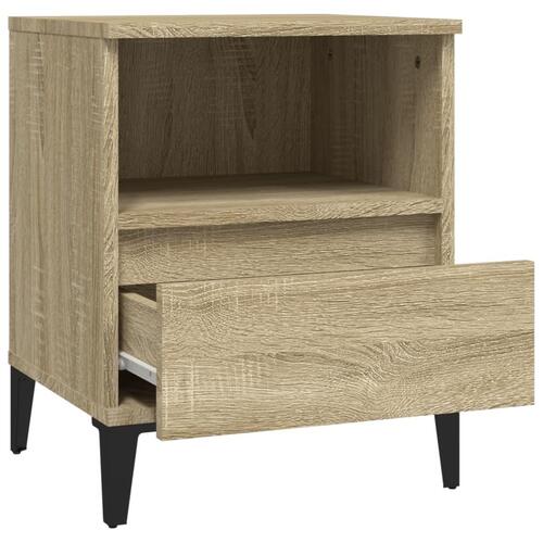 Sengeborde 2 stk. 40x35x50 cm sonoma-eg