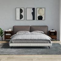 Sengeborde 2 stk. 40x35x50 cm røget egetræsfarve