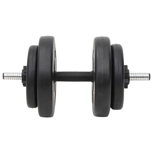 Vægtstang og håndvægt med skiver 60 kg