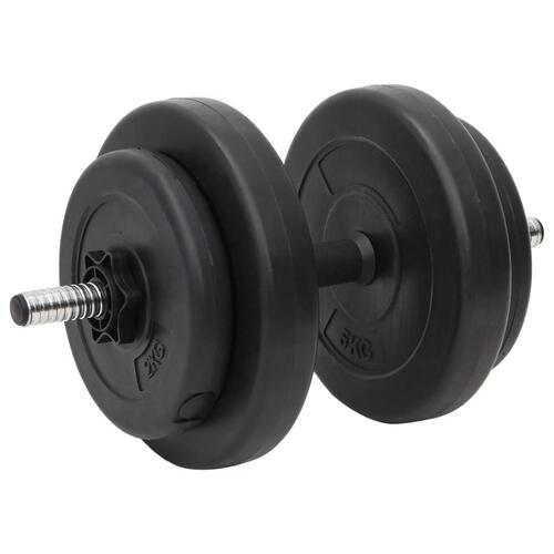 Vægtstang og håndvægt med skiver 60 kg